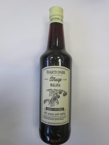 Falšované potraviny - Sirup MALINA. Výrobek obsahoval podstatně méně ovocné složky, než bylo uvedeno na obale.