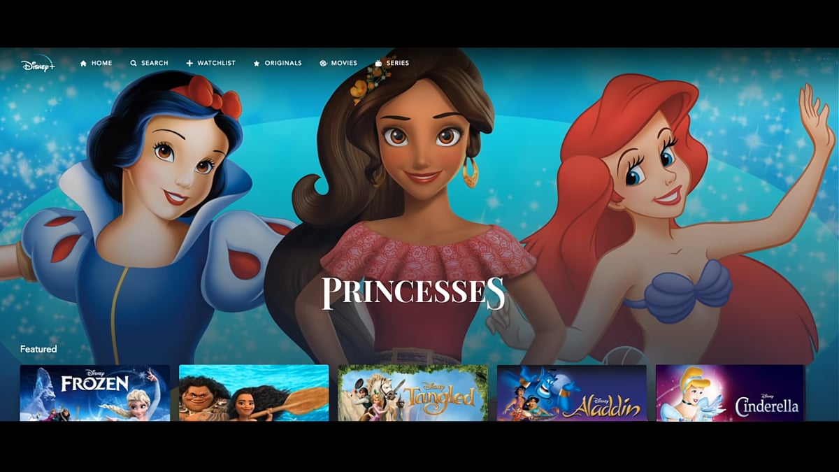 Sekce Explore v Disney+