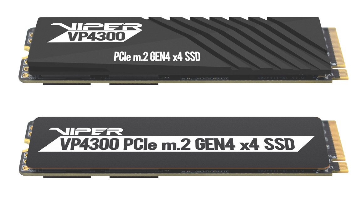 Patriot Viper VP4300: výchozí vyšší chladič a tenký měděný rozvaděč tepla