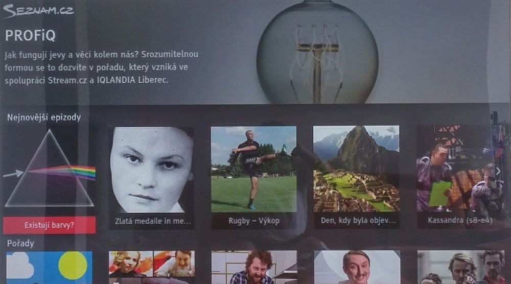 Seznam.cz TV - nastavení kvality a titulků