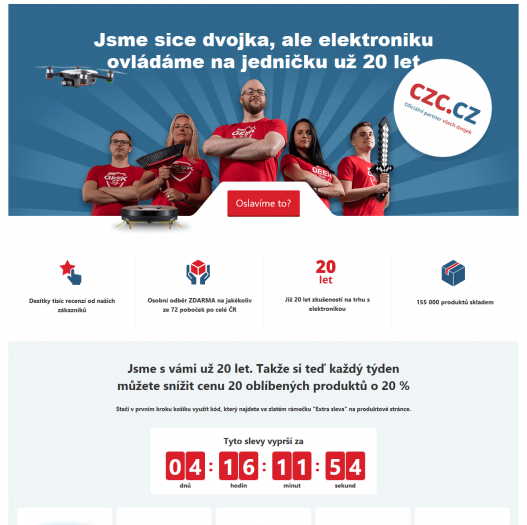 CZC.cz slaví 20. narozeniny