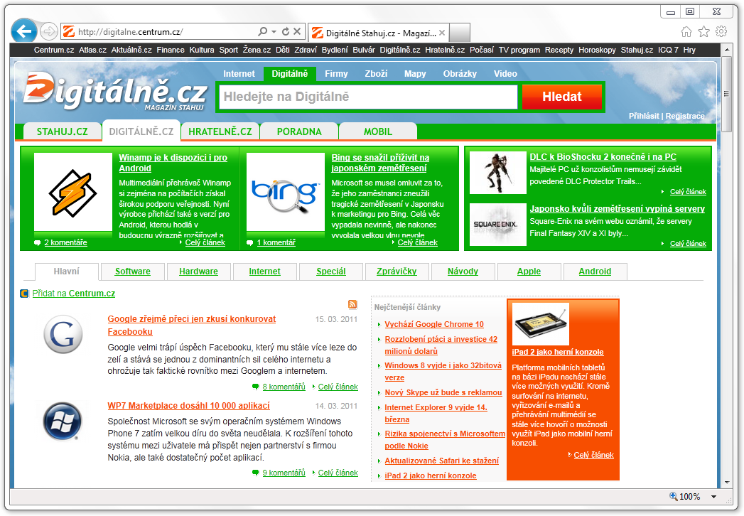 <p>Digitálně v IE9</p>
