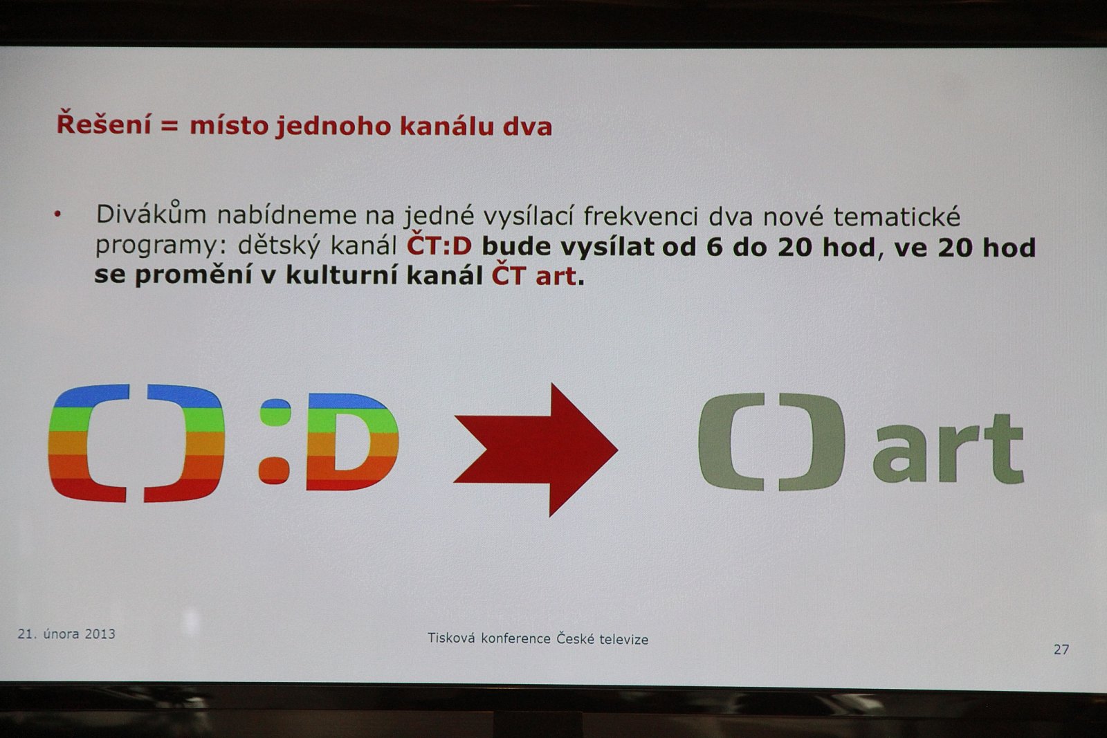 Jak Česká televize představovala kanály ČT :D a ČT art