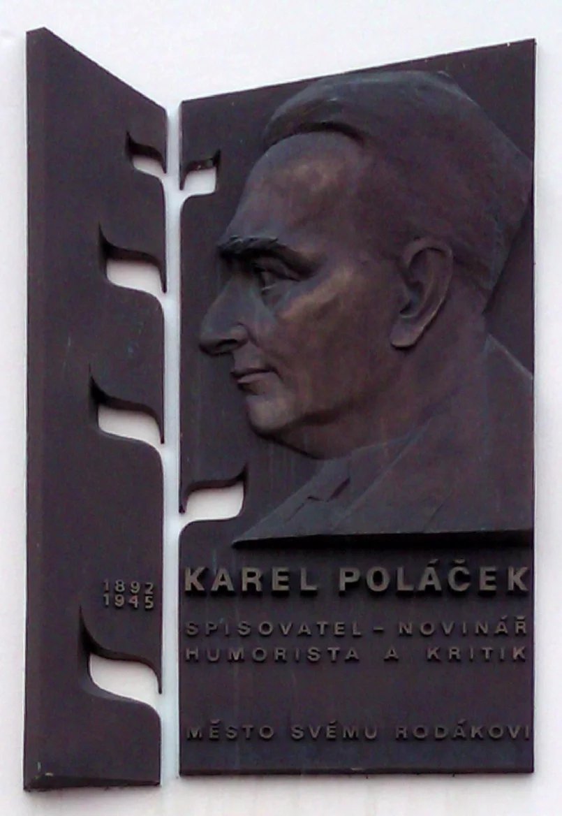 Pamětní deska Karla Poláčka v Rychnově nad Kněžnou