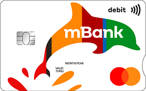 Základní design platebních karet mBank.