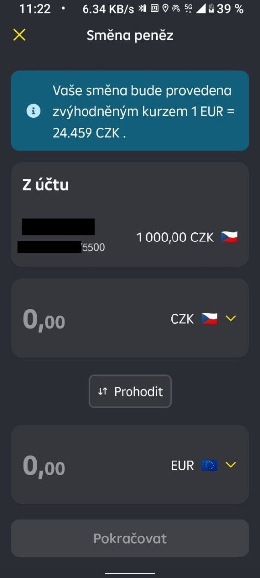 Raiffeisenbank. Služba RB Směnárna s nabídkou lepšího kurzu. ( 01. 02. 2026)