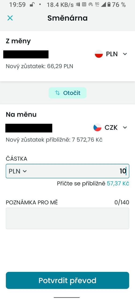 Partners Banka. Nabídka směny měny přes službu Směnárna. (01. 02. 2026)