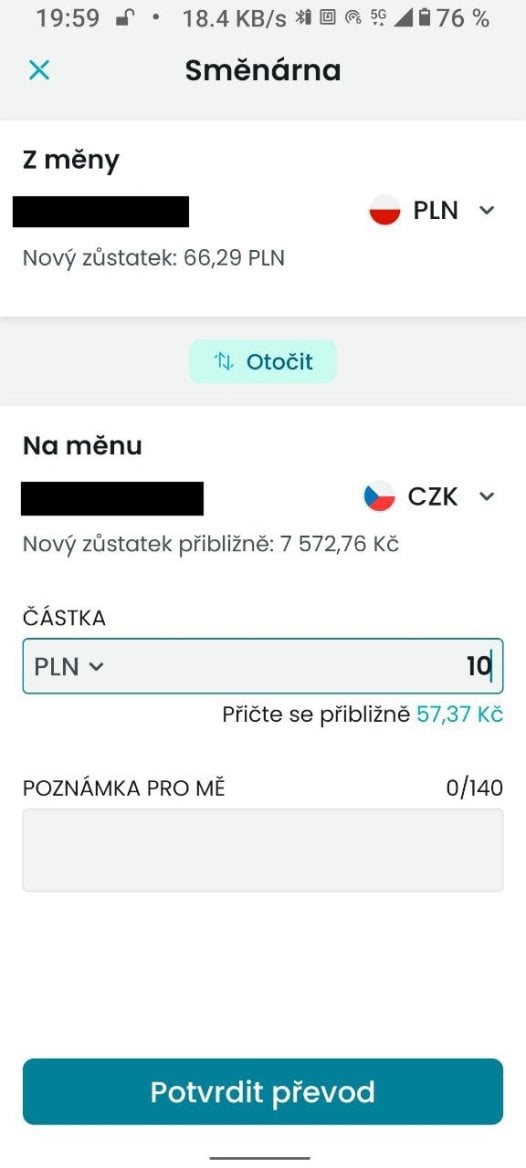 Partners Banka. Nabídka směny měny přes službu Směnárna. (01. 02. 2026)