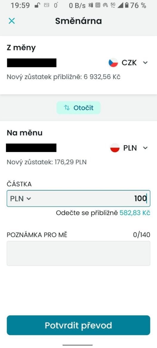 Partners Banka. Nabídka směny měny přes službu Směnárna. (01. 02. 2026)