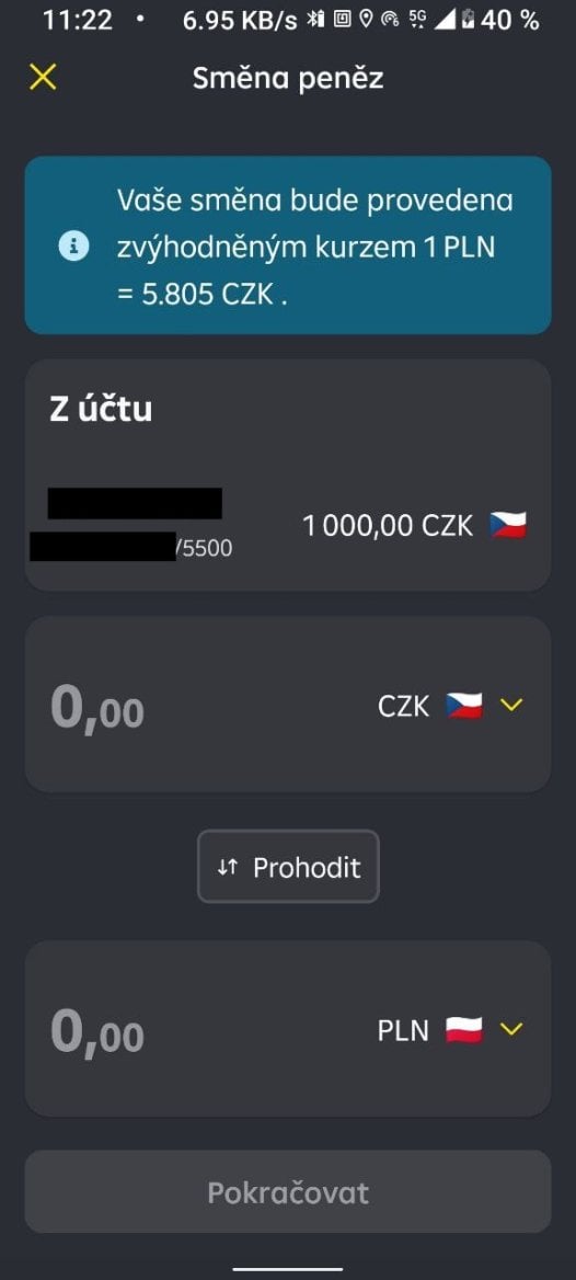 Raiffeisenbank. Služba RB Směnárna s nabídkou lepšího kurzu. ( 01. 02. 2026)