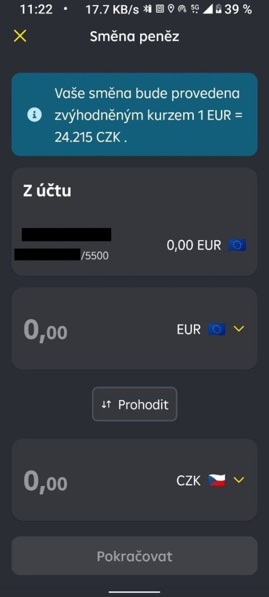 Raiffeisenbank. Služba RB Směnárna s nabídkou lepšího kurzu. ( 01. 02. 2026)
