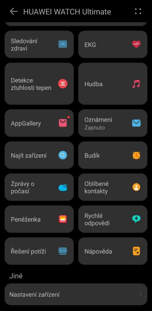 Huawei Watch Ultimate aplikace