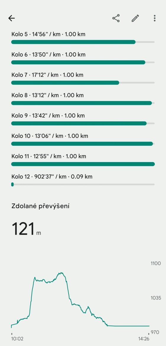 Podrobný přehled aktivity