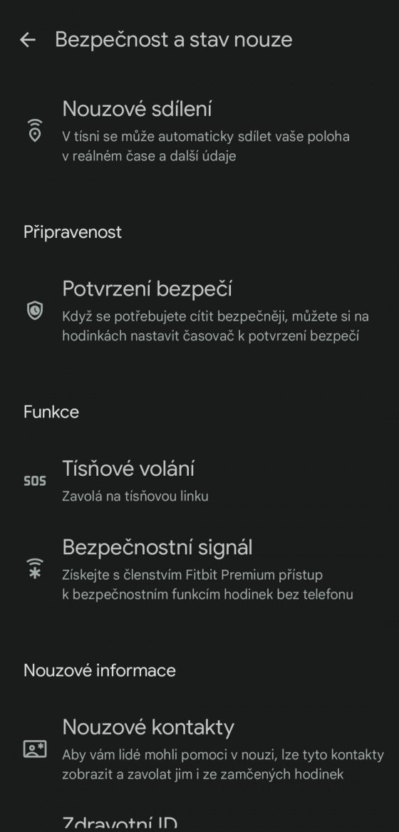 Nastavení bezpečnostni