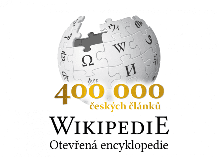 Speciální logo k oslavě 400 000 českých článků na Wikipedii