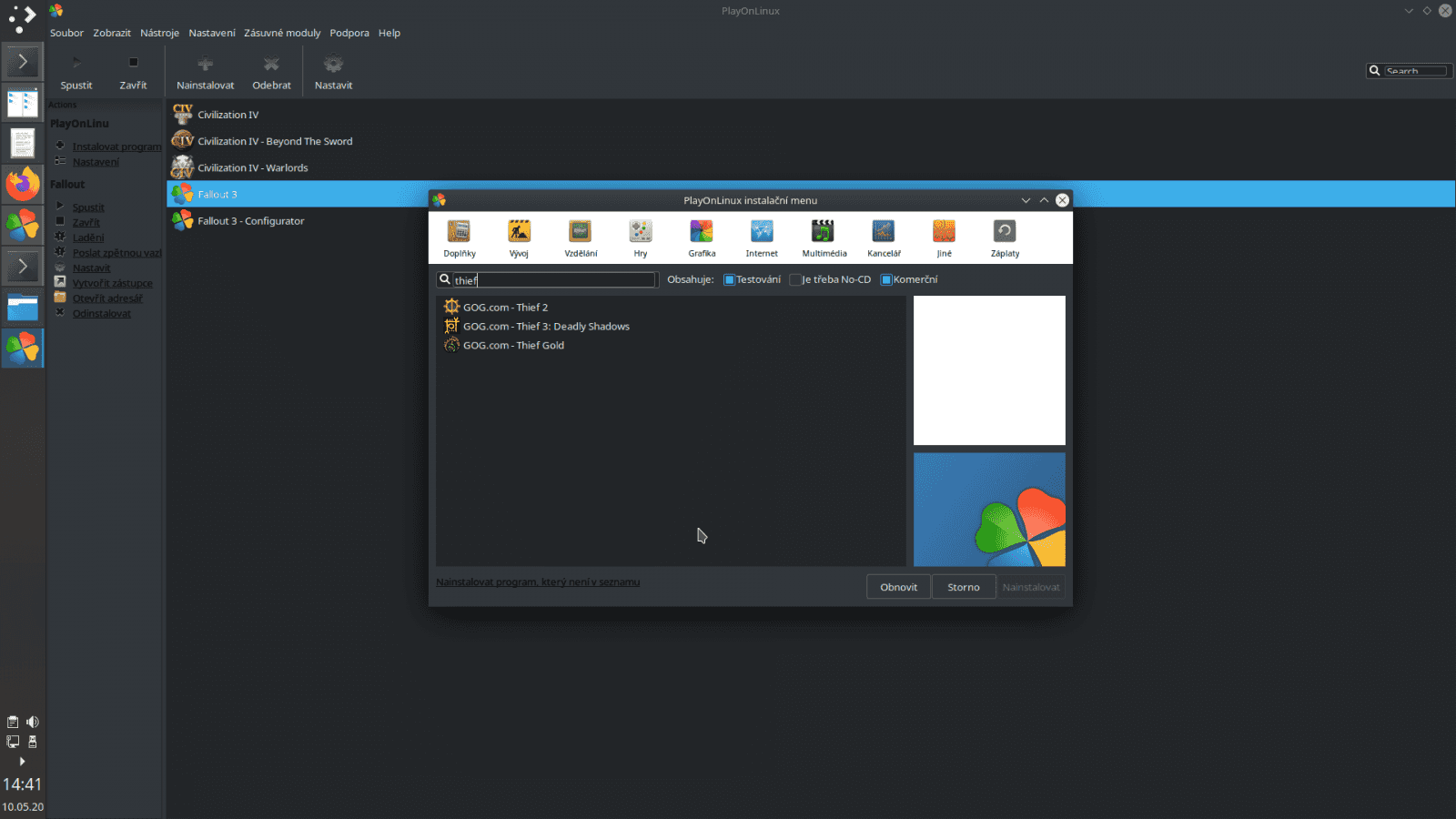 Staré hry na Linuxu (Wine, PlayonLinux)
