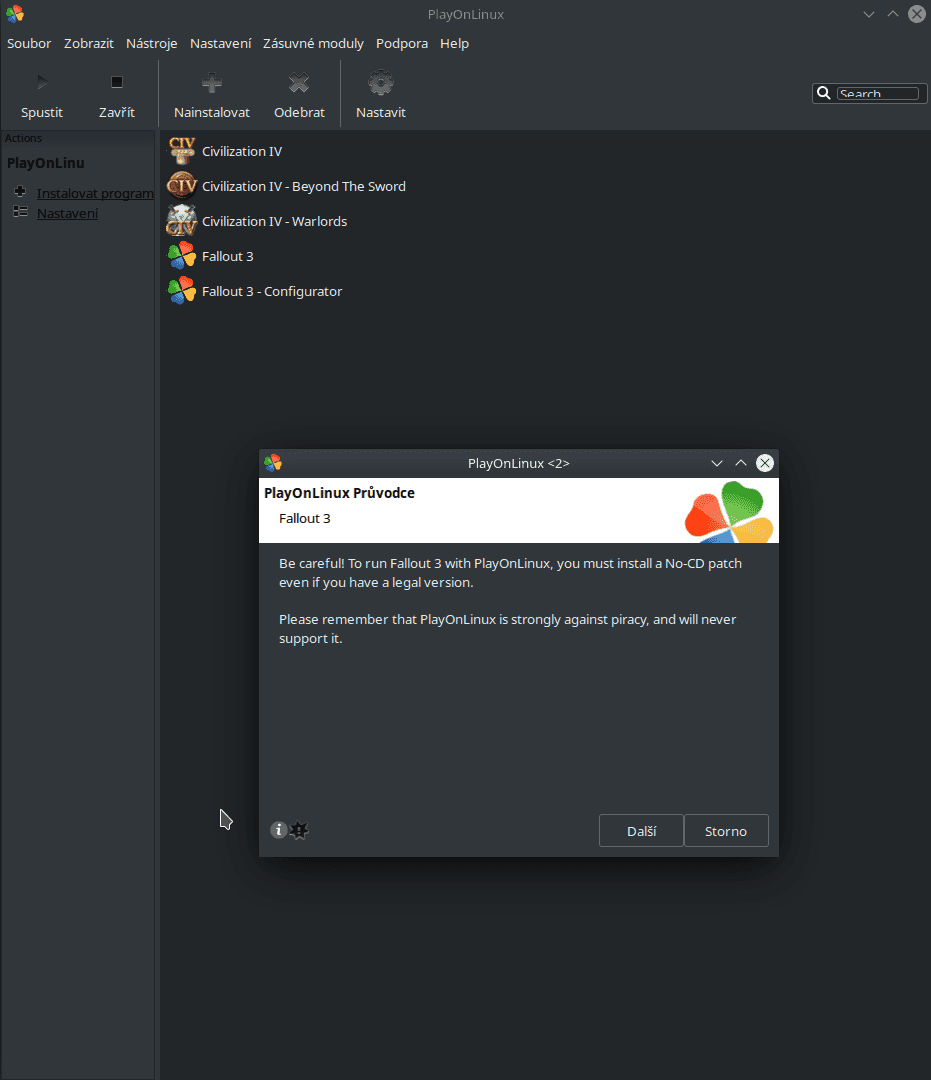 Staré hry na Linuxu (Wine, PlayonLinux)