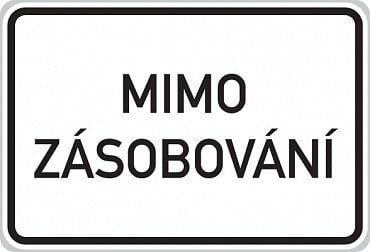 Dopravní značka E 13 Text nebo symbol