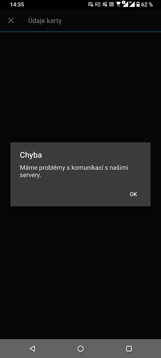Občas se objevila nečekaná chybová hlášení. (1. 12. 2021, Asus ZenFone 7 Pro)