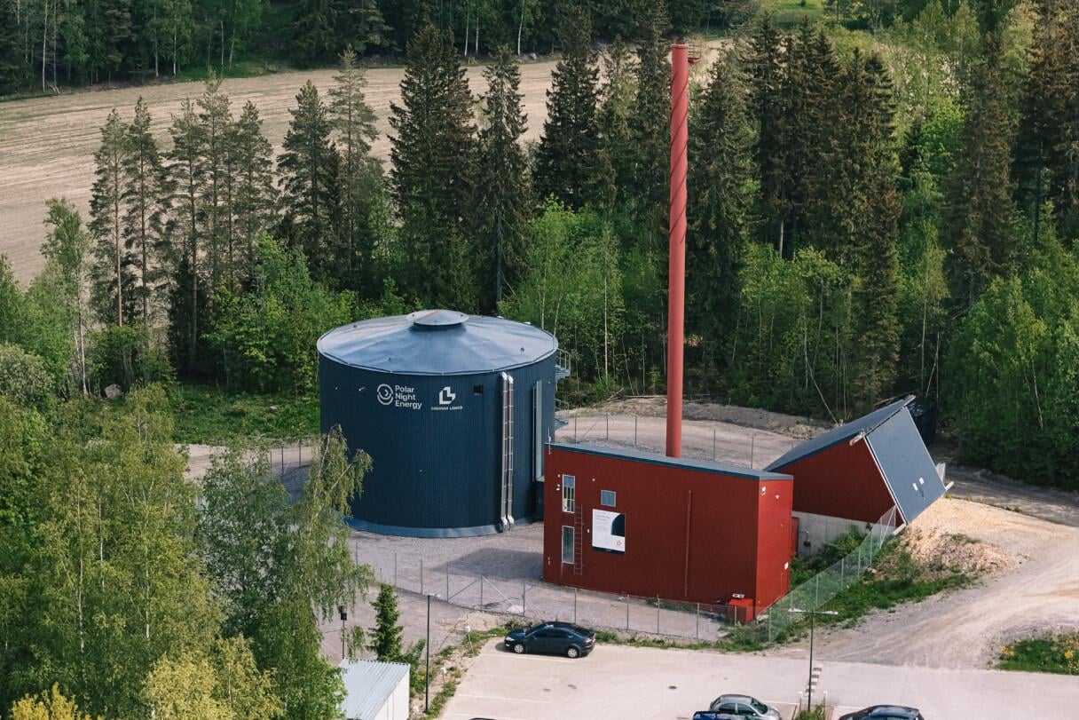 Písková baterie ve finském městě Pornainen