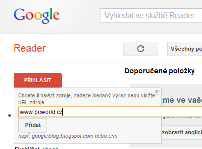 google reader pcw