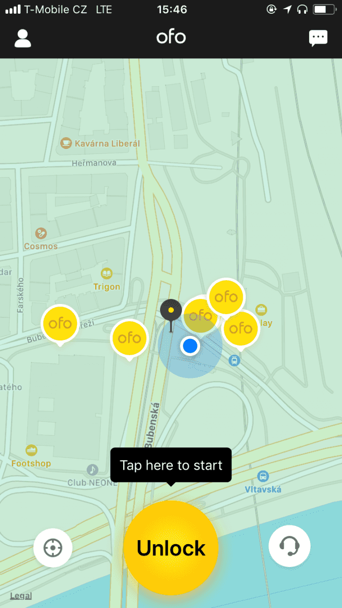 Čínská kola ofo startují v Praze