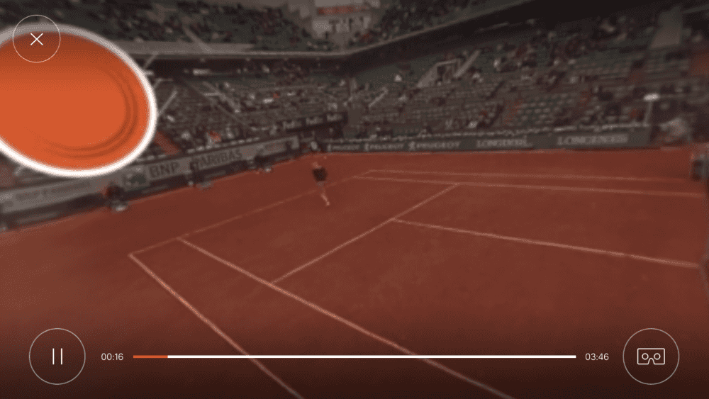 Eurosport VR pro French Open 2016