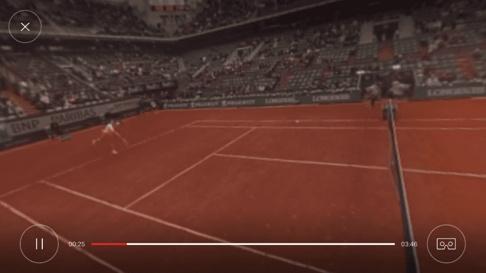 Eurosport VR pro French Open 2016
