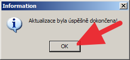 Aktualizace proběhla