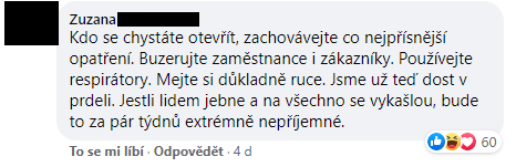 Obchodníci se na Facebooku radili, co bude dál