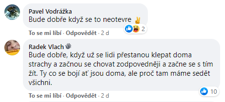 Obchodníci se na Facebooku radili, co bude dál