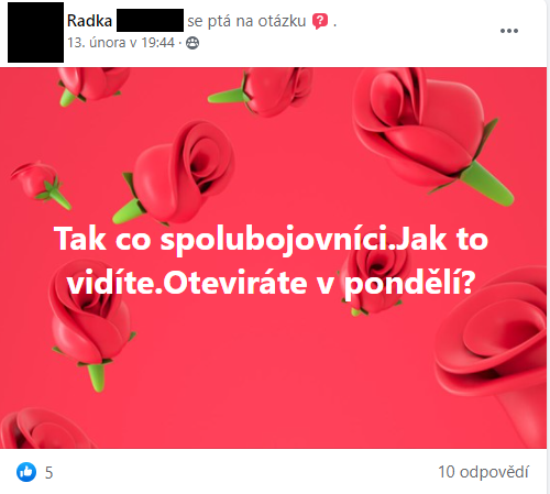 Obchodníci se na Facebooku radili, co bude dál