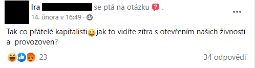 Obchodníci se na Facebooku radili, co bude dál