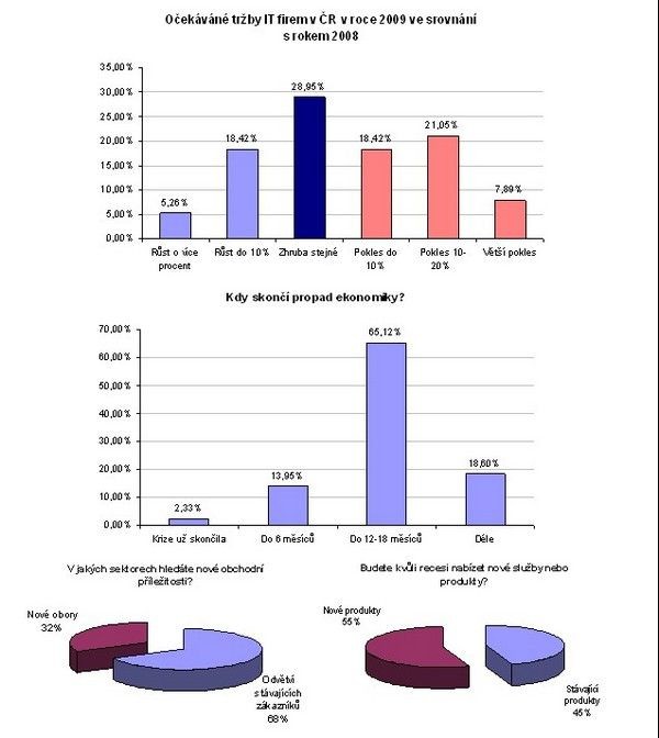 Výsledky průzkumu Czechinvestu a ICT Alliance mezi padesáti českými IT společnostmi