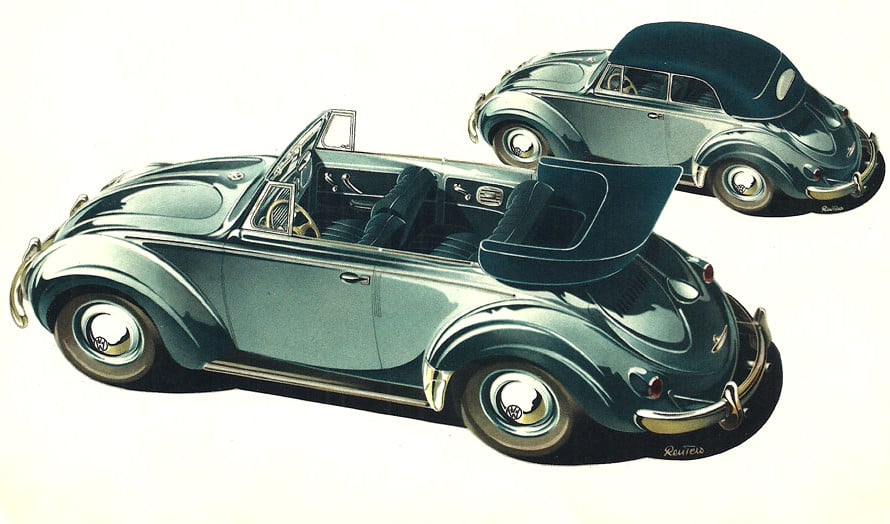 Otevřené verze se stahovací látkovou střechou platily za „extrovku“. Dodávala je karosárna Karmann nebo v trochu odlišném provedení Hebmüller