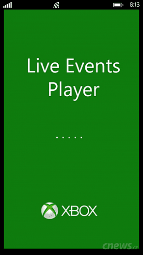 Aplikace Live Events Player