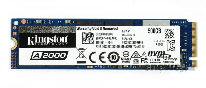 Kingston A2000 500GB front