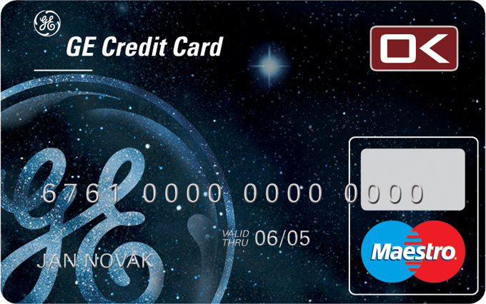 Platební karta GE Money Bank.