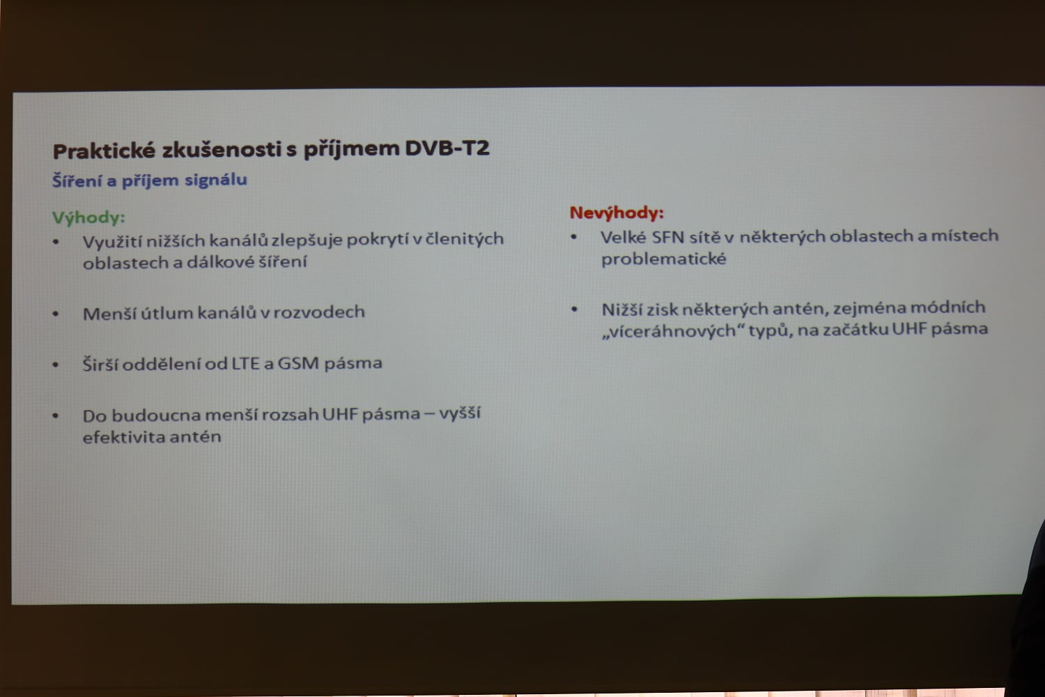 Jakub Melín na semináři Digital Broadcasting