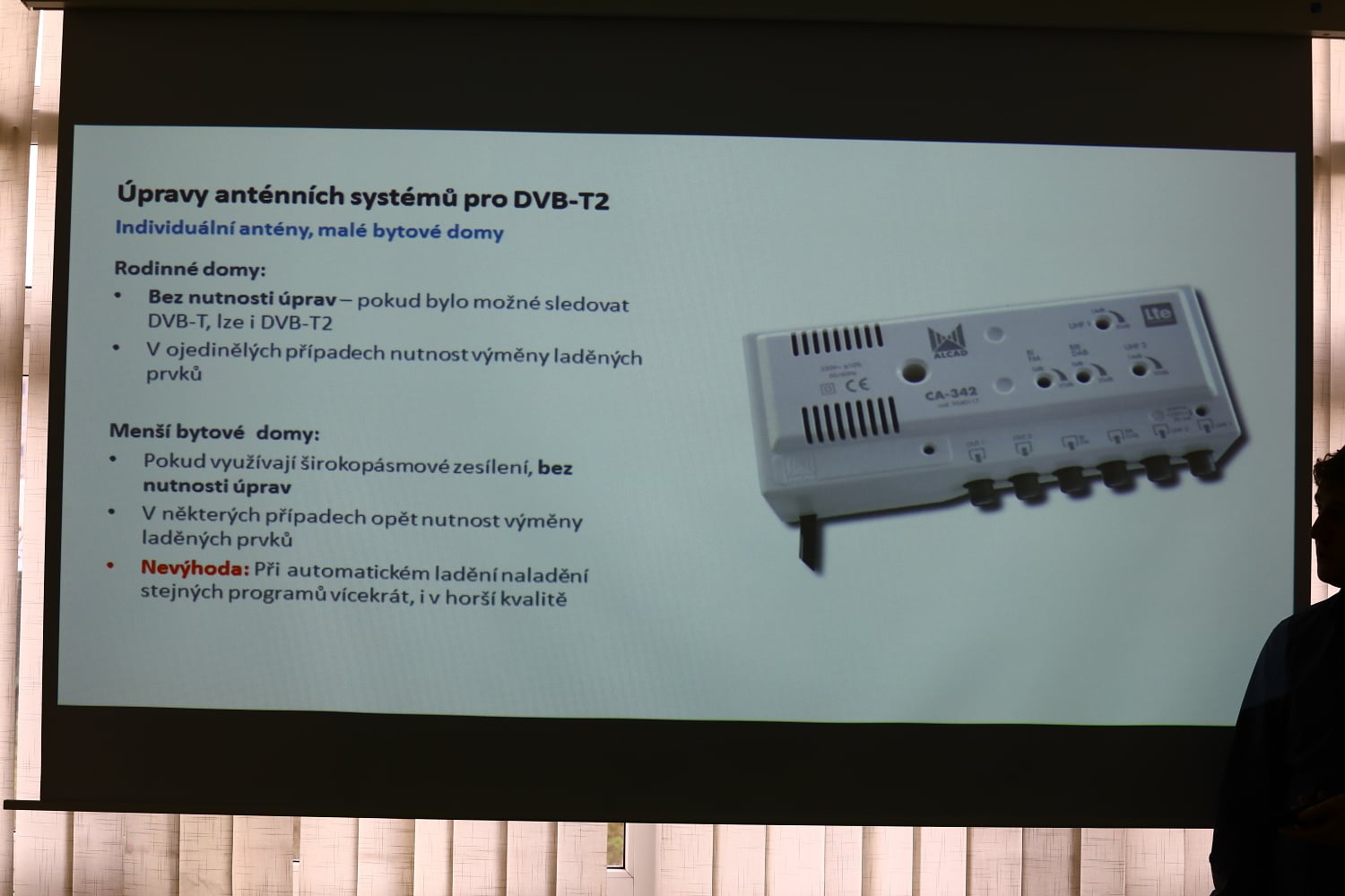 Jakub Melín na semináři Digital Broadcasting