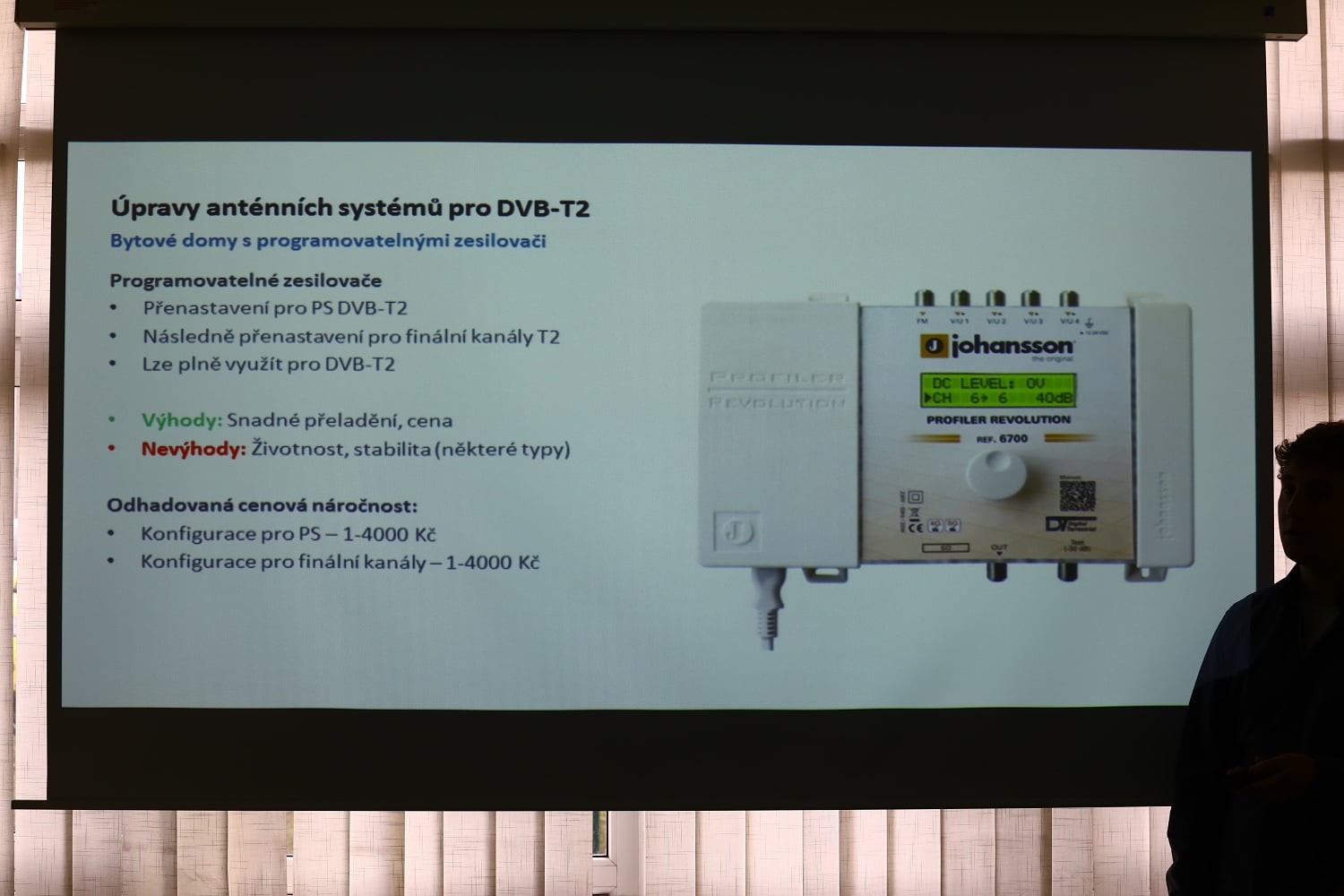 Jakub Melín na semináři Digital Broadcasting