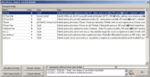 Stažení aktualizovaných skriptů bylo dokončeno
