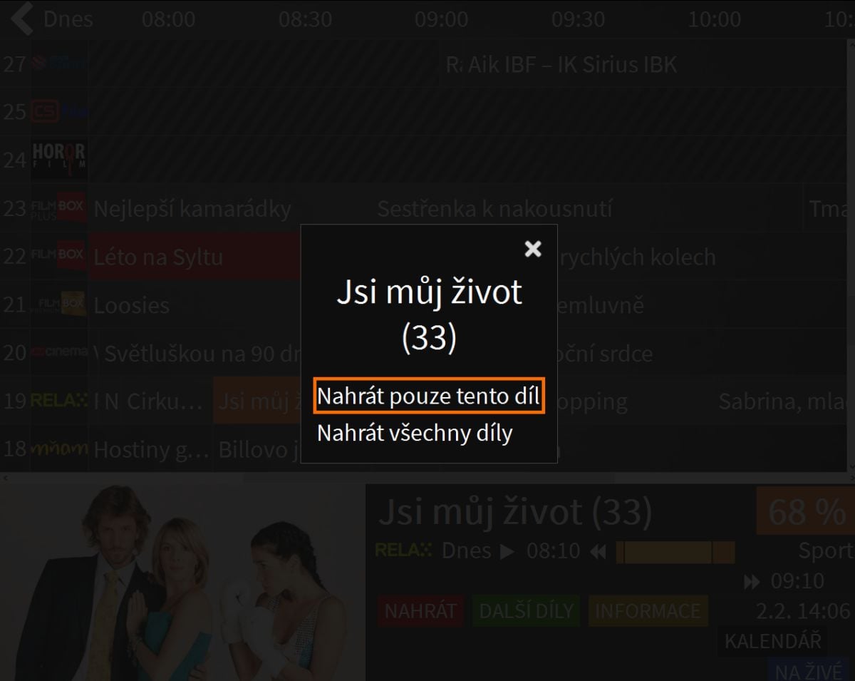 Lepší.TV na PC - nahrávání