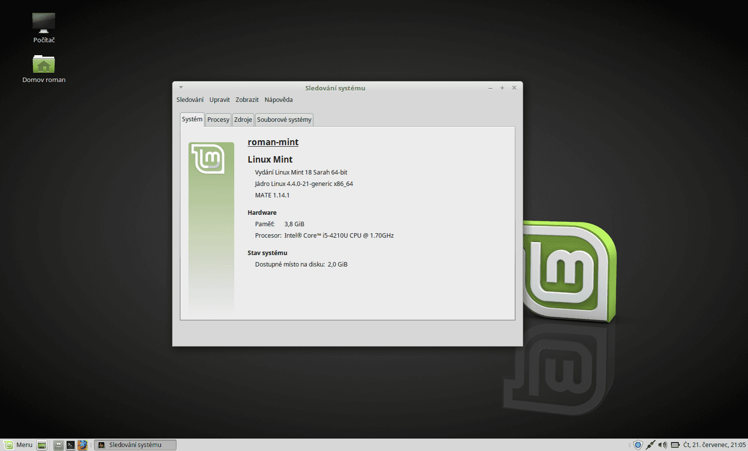 Linux Mint 18 MATE
