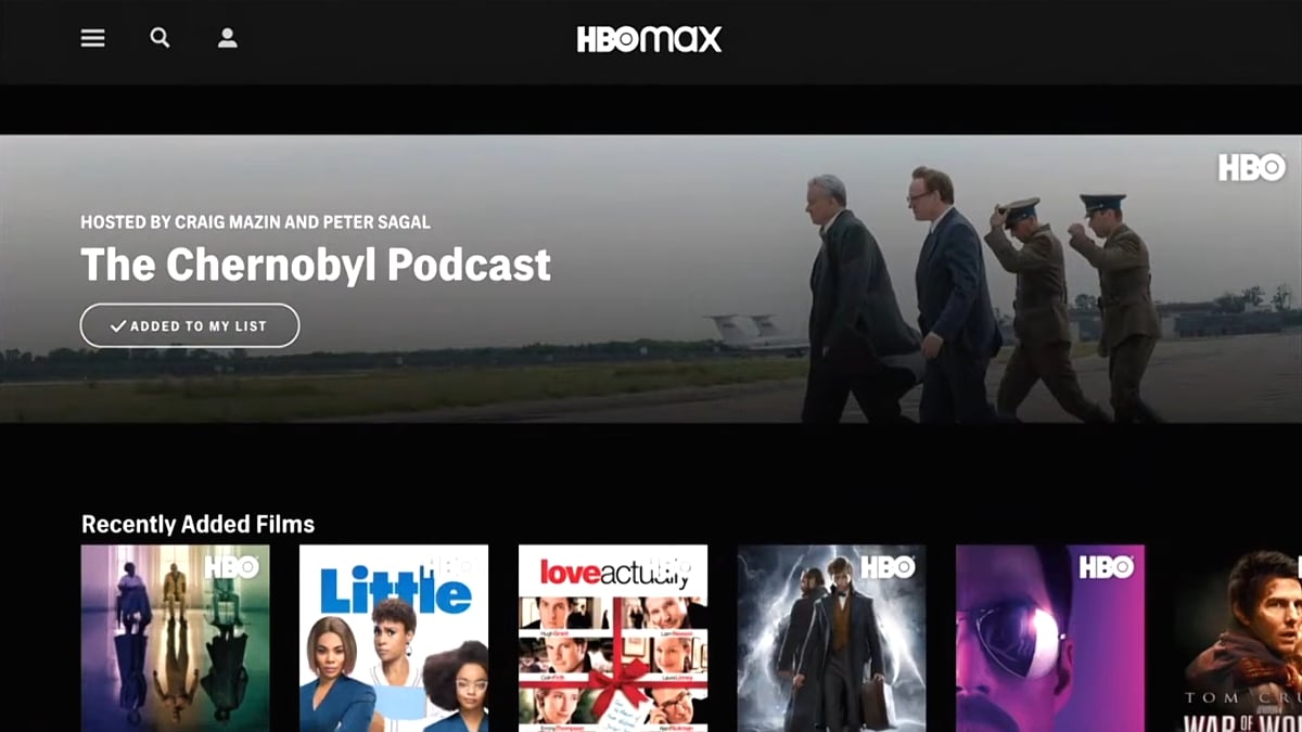 Uživatelské prostředí a nabídka HBO Max