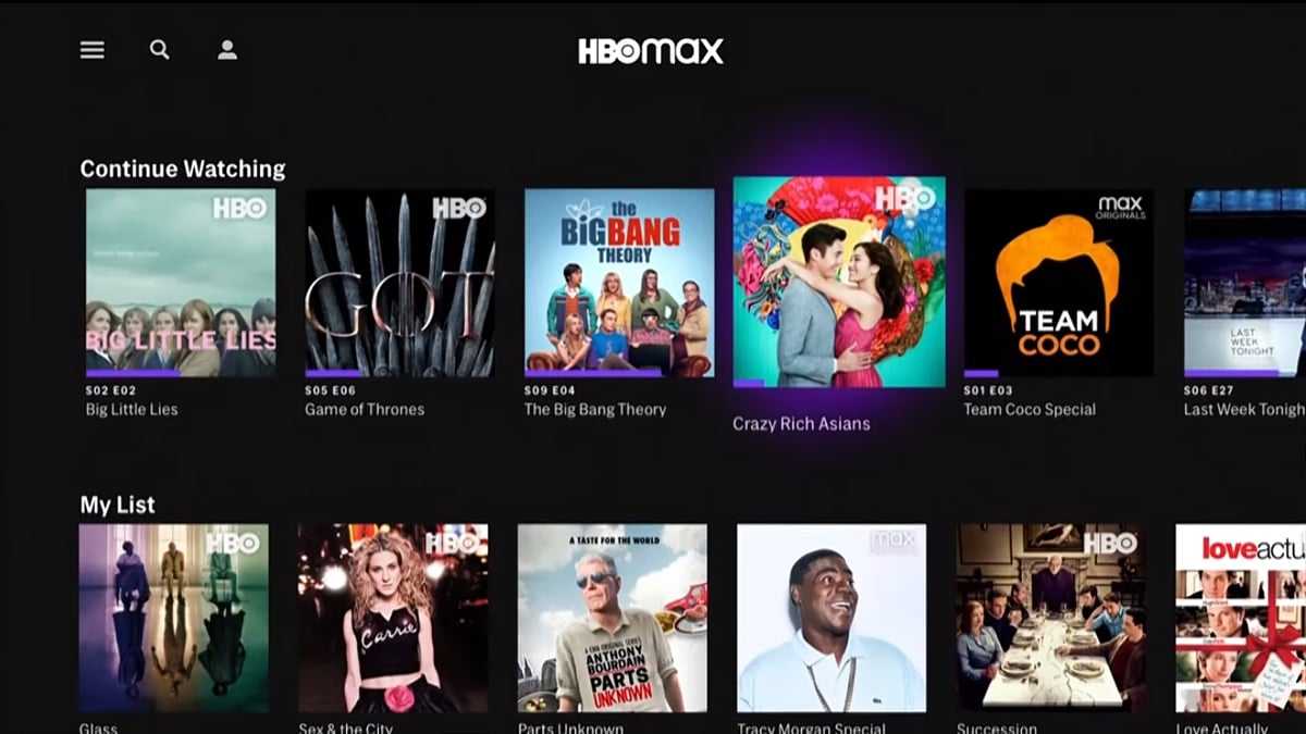 Uživatelské prostředí a nabídka HBO Max