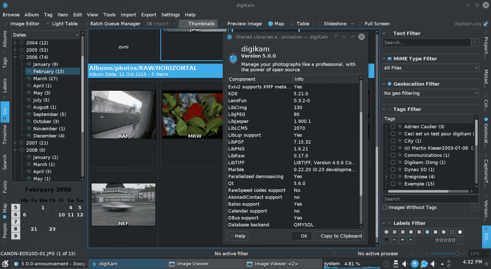 digiKam 5.0.0