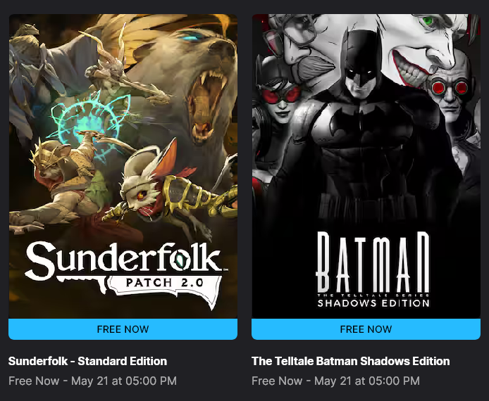 Hry zadarmo během Mega Sale na Epic Games Store