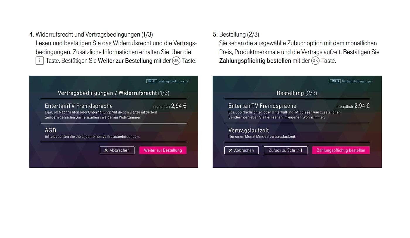 EntertainTV - samoobsluha (nákup tématických balíčků)