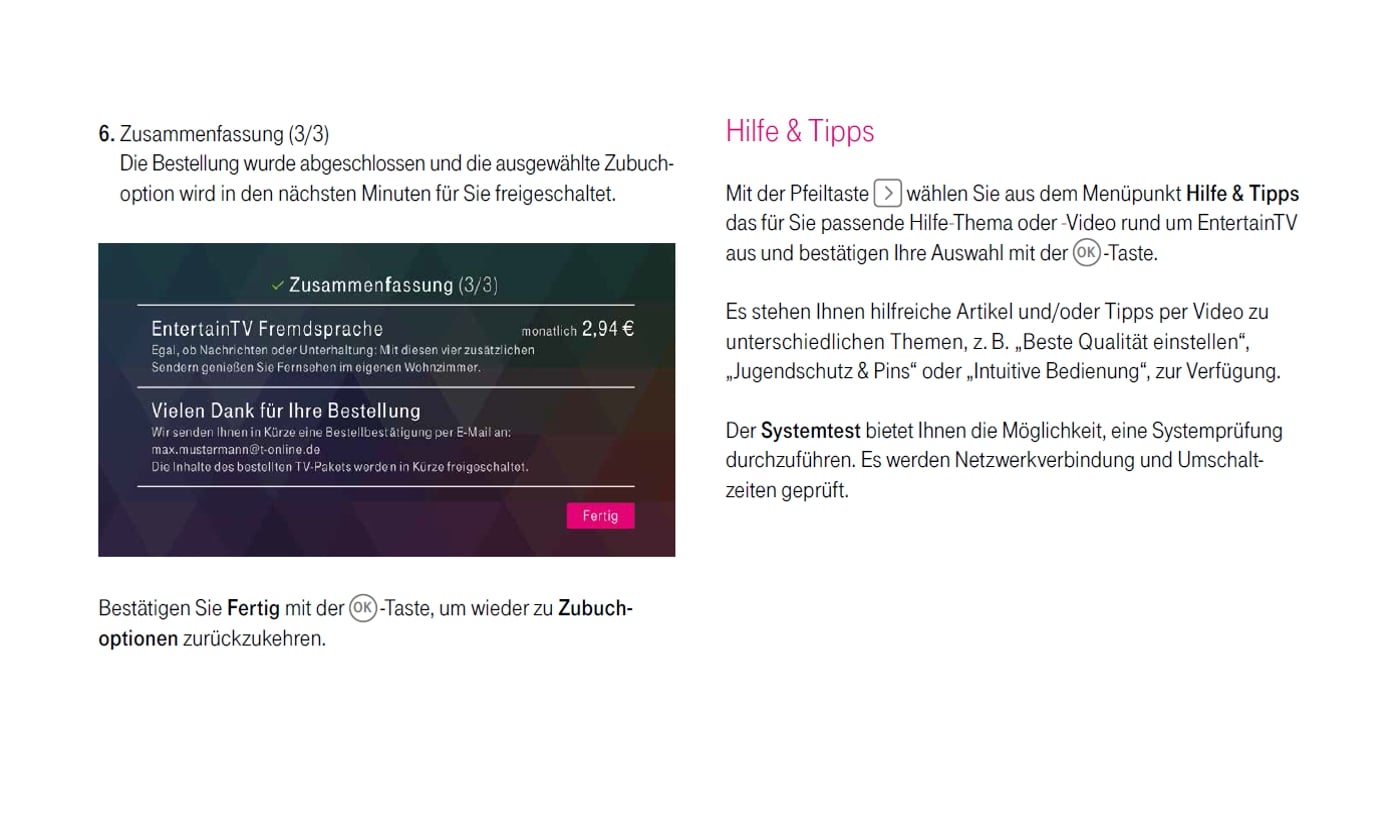 EntertainTV - samoobsluha (nákup tématických balíčků)